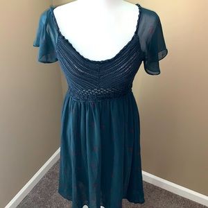 Free People Crochet Top Midi Dress